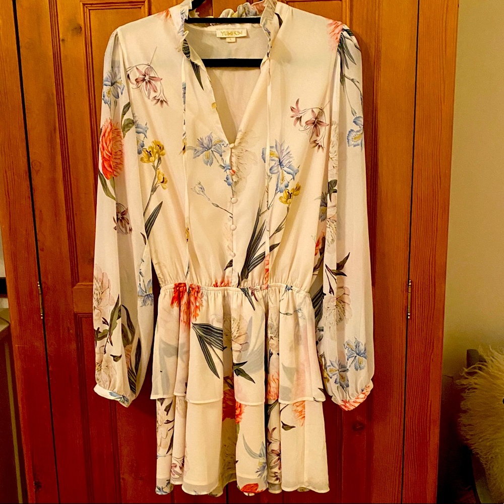 A beautiful dress on! Wore once!  Great for showing off your legs!